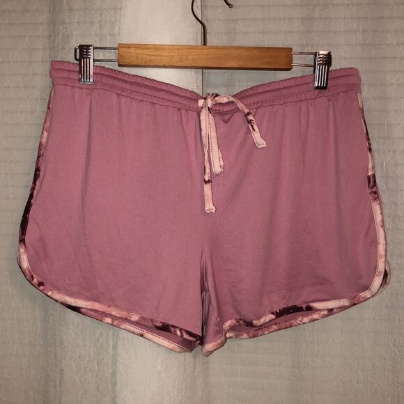 Lucky Brand S&L Soft n Cozy Mauve Pink Tie Dye Tank & Shorts Pajama Lounge Set - Picture 4 of 9